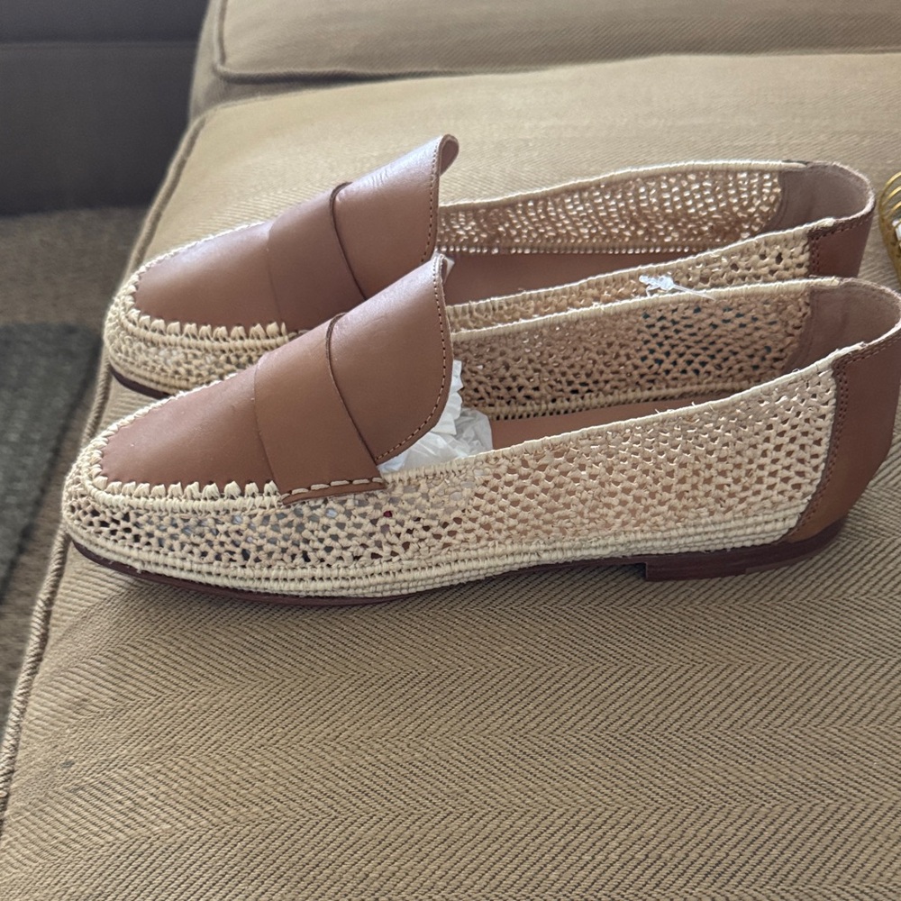 Elegant Tan and Cream Loafers